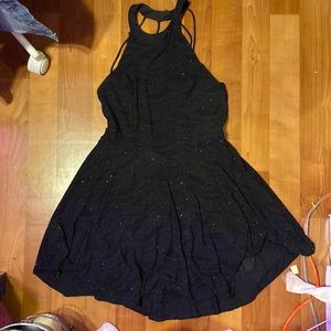 Backless black dress